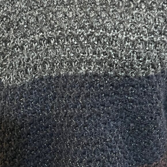 Apt. 9 Scoop Neck Long Sleeve Striped Gray Navy and Maroon Knit Sweater Medium - Picture 6 of 10